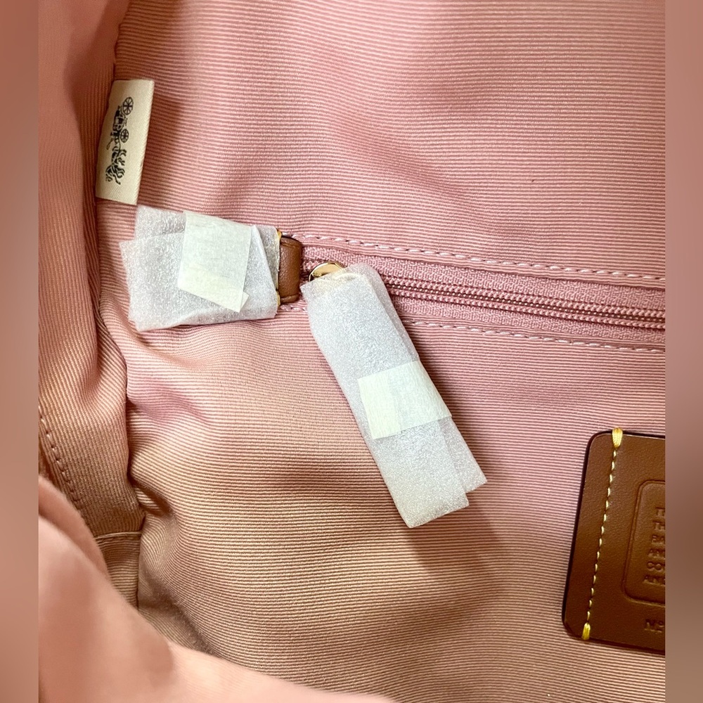 COACH Taylor Small Backpack In Signature Canvas With Charms CEF46 Powder Pink - Picture 8 of 9
